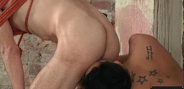  Mickey feeds his slave his big stiffy and fires his cum out